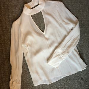 White Long Sleeve with Cutouts